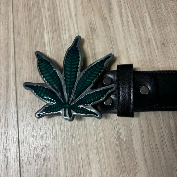0437 - Weed Plant Buckle Belt - Image 2