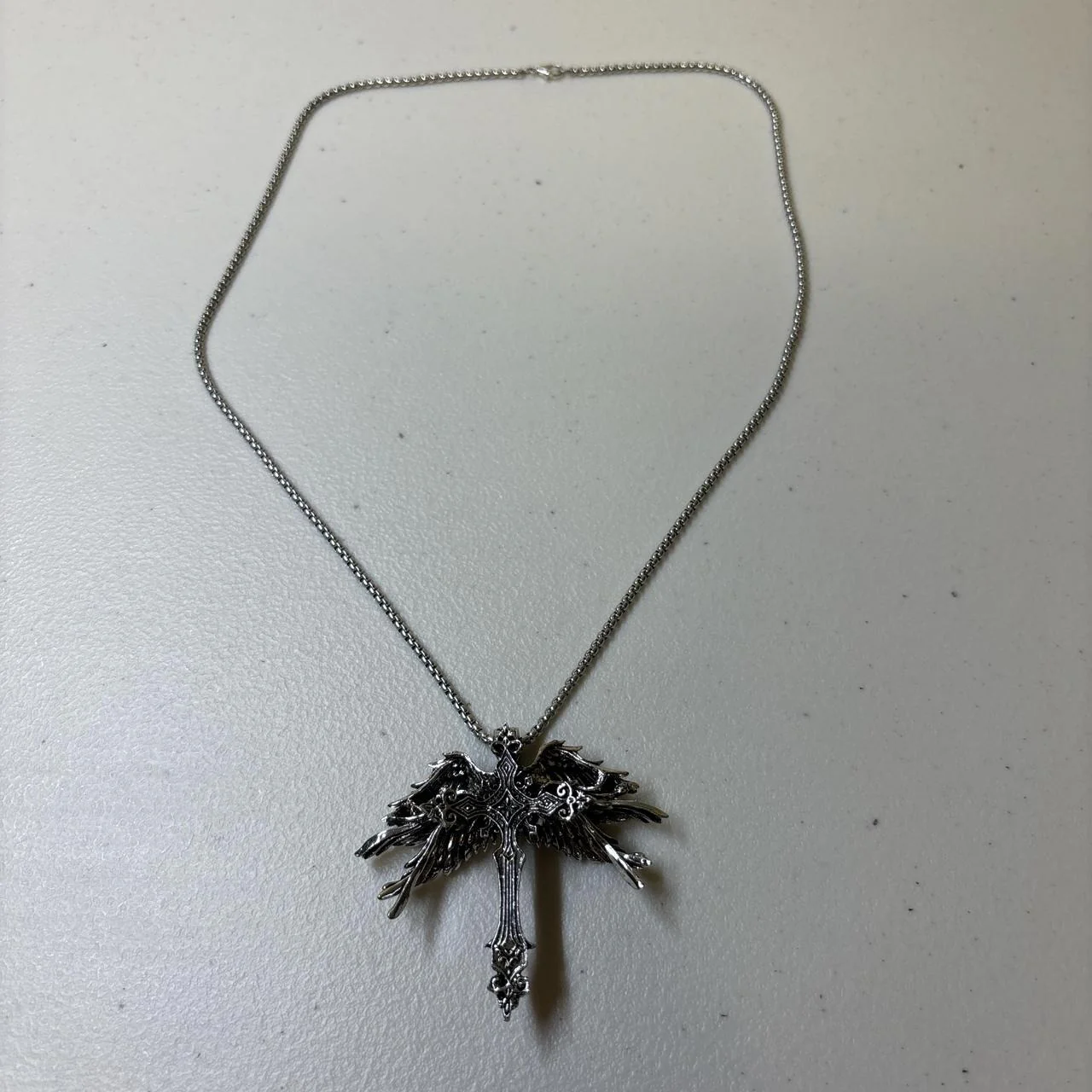 0646 - Angel Multi Wings Cross Necklace - Image 4