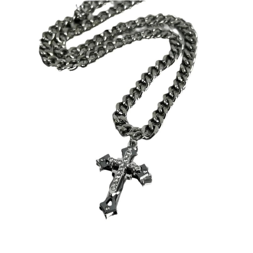 3D Shining Cuban Cross Necklace - Image 7
