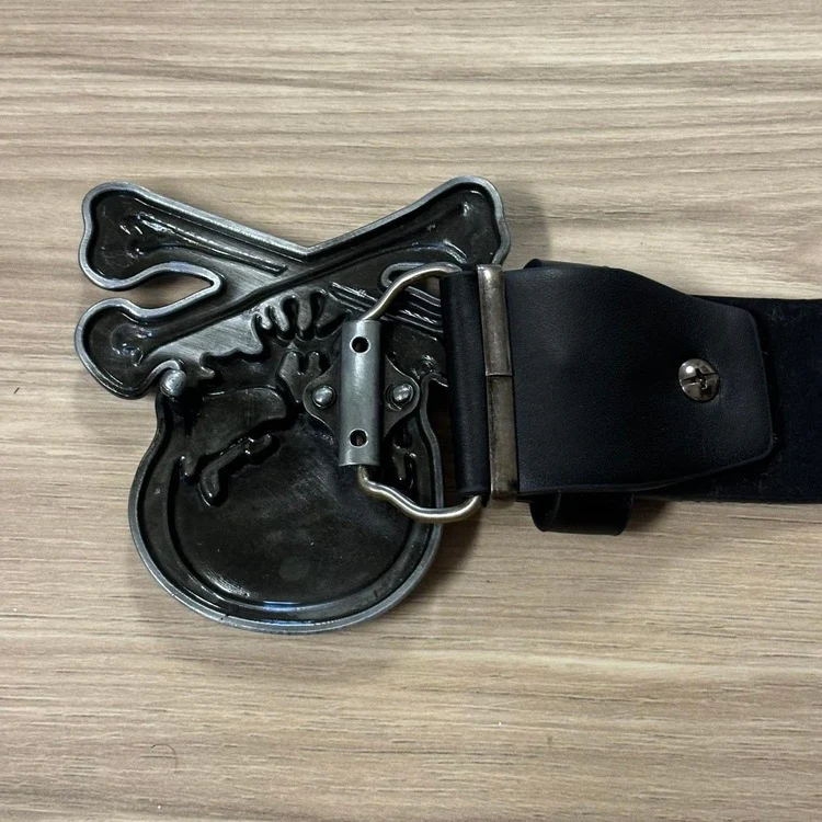 0069 - Crossbone Skull Buckle Belt - Image 3