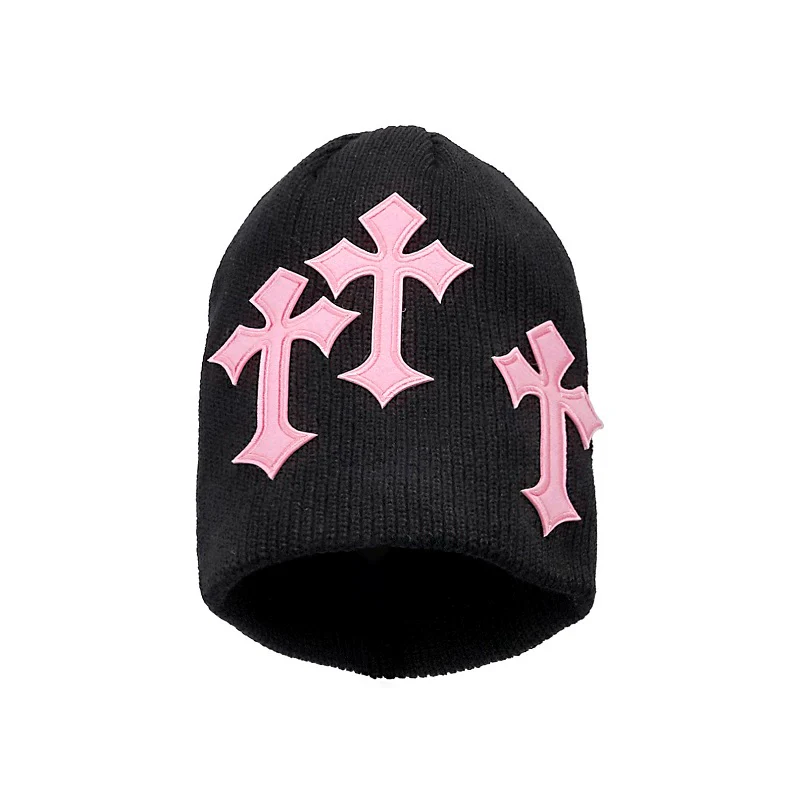 Cross Patch Knitted Beanie - Image 2