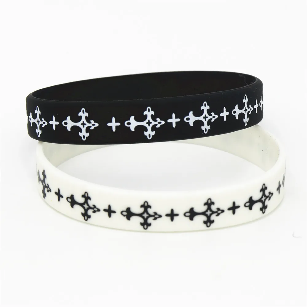 Cross Silicone Rubber Bracelet - Image 3