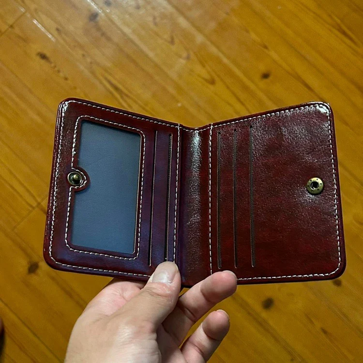0135 - Y2K Leather Cross Wallet (burgundy) - Image 3