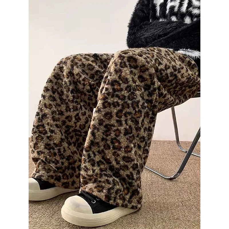 Plush Fur Leopard Pants - Image 7