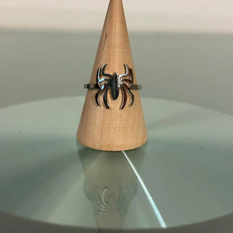 0308 - Silver Mini Spider Ring - Image 2