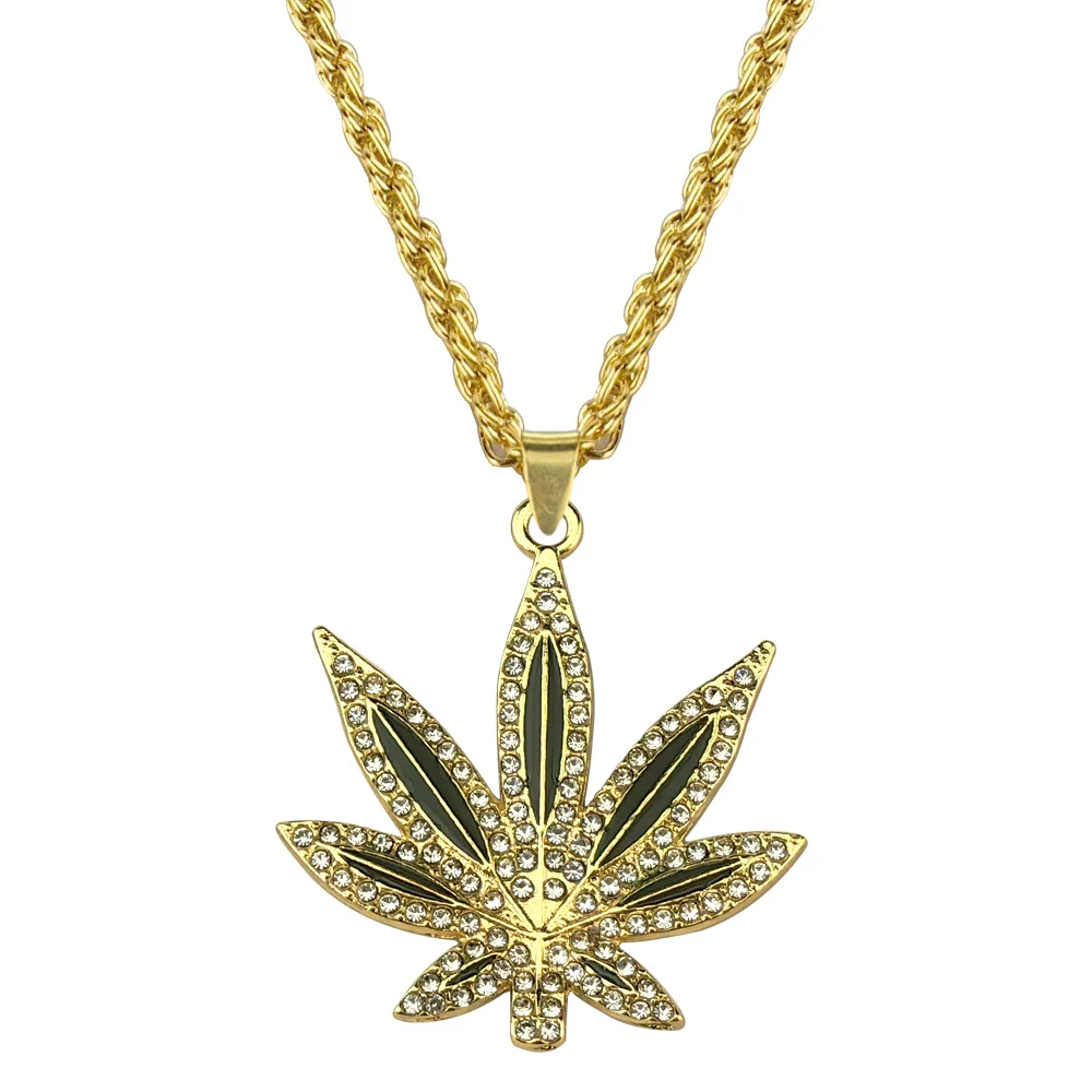 Rhinestone Weed Necklace - Image 5